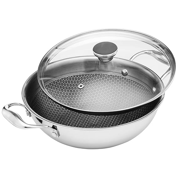AM3934 PNB Kitchenmate Triply Karahi With Glass Lid 26cm