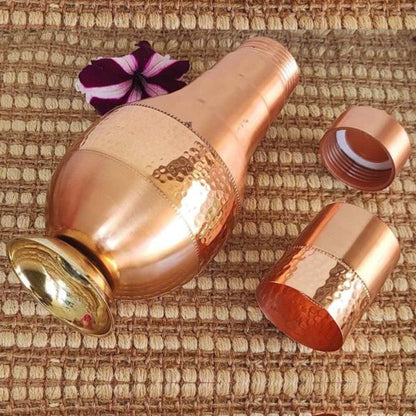 3460 Pure Copper Water Storage Purpose with Inbuilt Glass Joint Free 950ml
