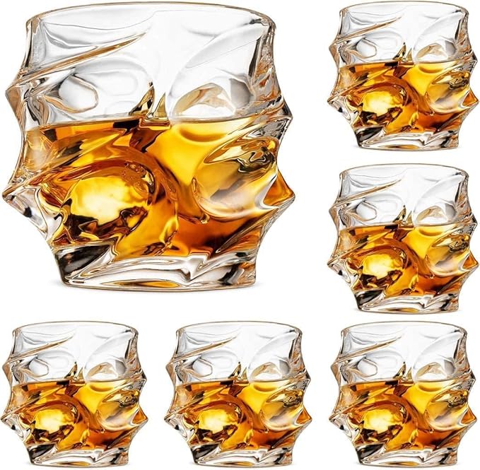 AM3751 Inovique Everest Square Crystal Whiskey Glasses Set of 6 Pcs (LXZS0617)