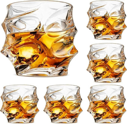 AM3751 Inovique Everest Square Crystal Whiskey Glasses Set of 6 Pcs (LXZS0617)