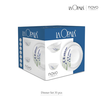 AM3964 La Opala, Novo Collection, Opal Glass Dinner Set 35 pcs