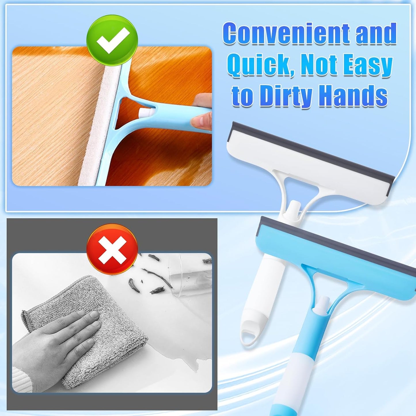 A06704 Multipurpose Window Cleaning Squeegee with Built-in Spray Bottle