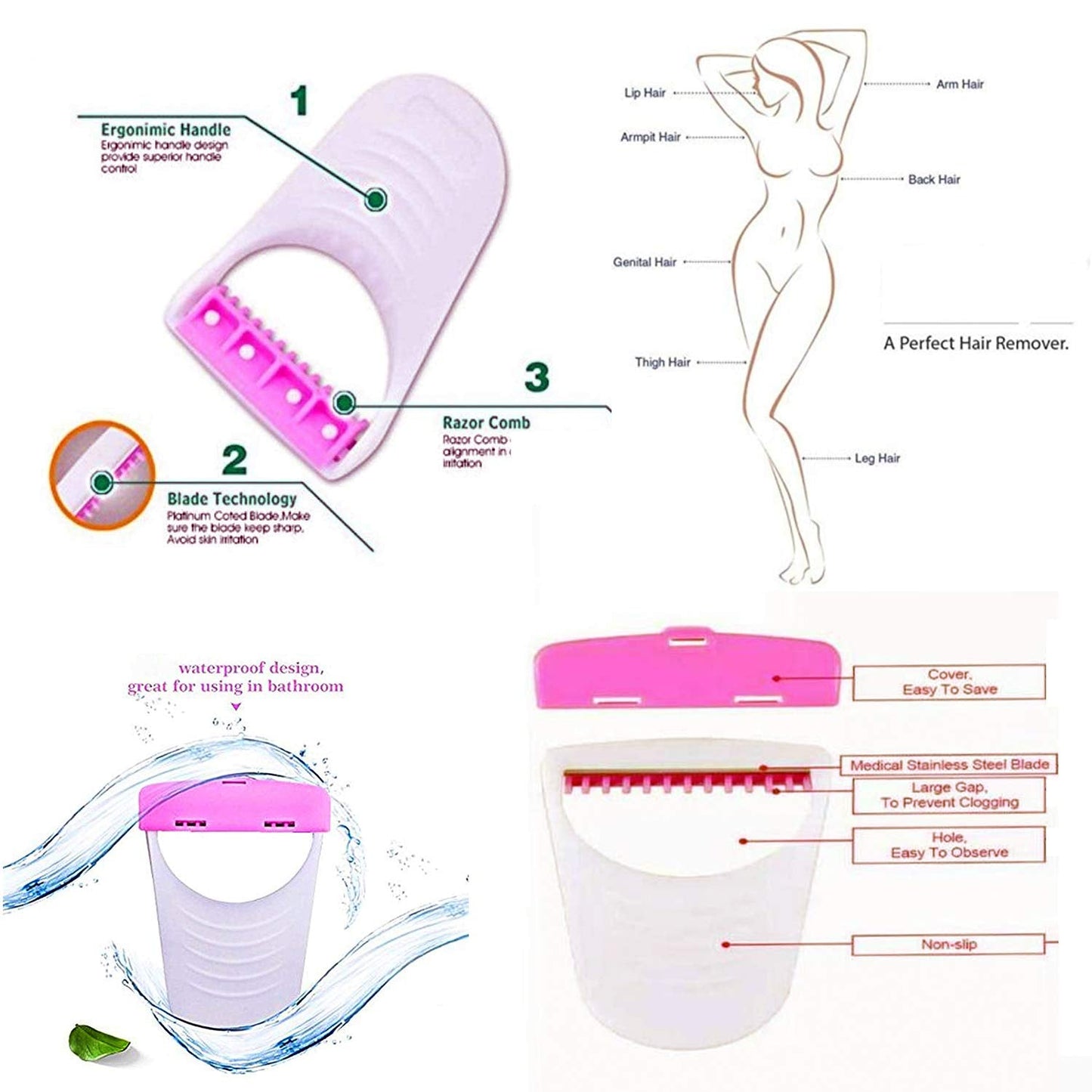 1236 Disposable Body Skin Hair Removal Razor for Women – Pack of 6 DeoDap