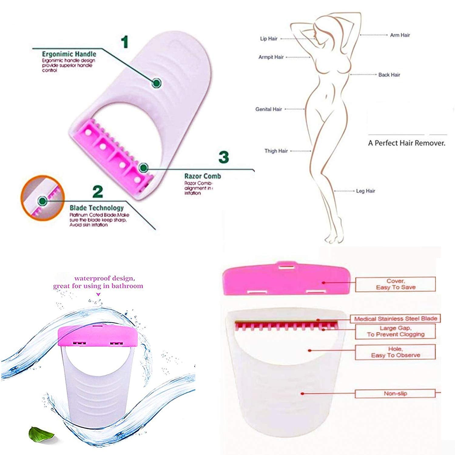 1236 Disposable Body Skin Hair Removal Razor for Women – Pack of 6 DeoDap
