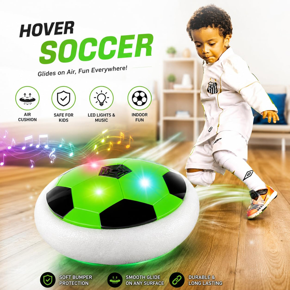 TM0236 Floating Hover Football with Colorful Flash Light Effect