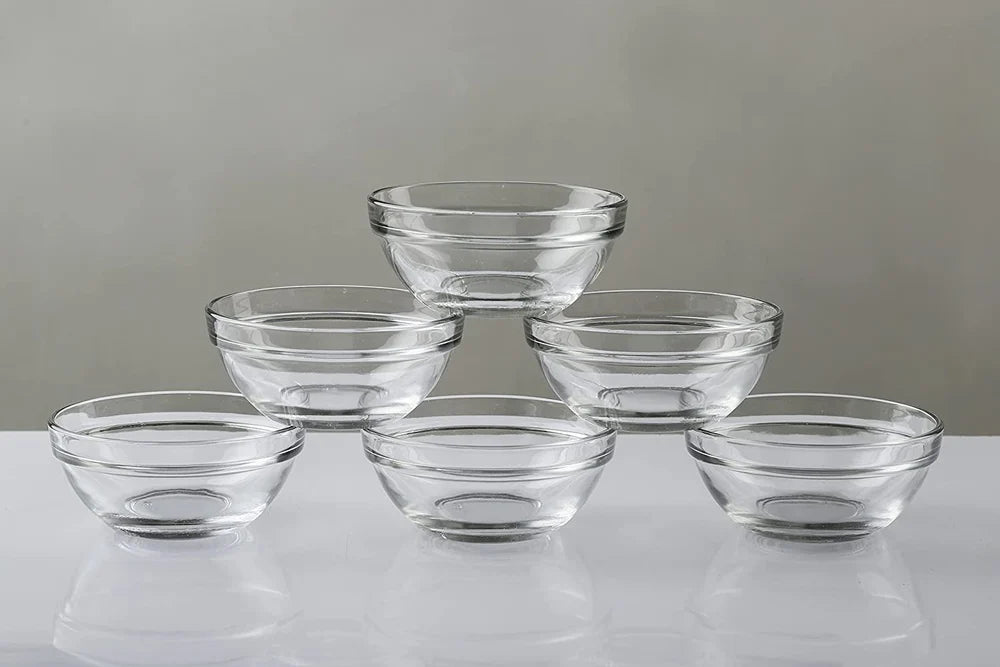 AM3023 Sauce Glass Bowls Small Dipping Bowls Side Dishes for Snack Sushi Fruit Appetizer Dessert Set Of 1 Piece