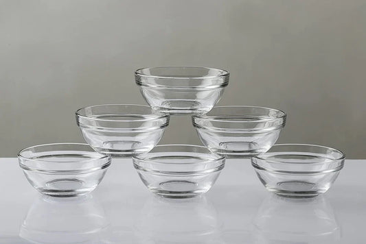 AM3023 Sauce Glass Bowls Small Dipping Bowls Side Dishes for Snack Sushi Fruit Appetizer Dessert Set Of 1 Piece
