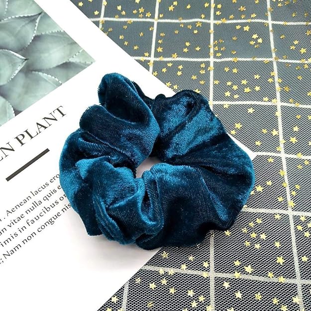 AM1038 2 Pcs Hair Ties Velvet Scrunchies, Elastic Flannelette Hair Bands Scrunchy Hair Ropes Women Hair Accessories