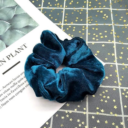 AM1038 2 Pcs Hair Ties Velvet Scrunchies, Elastic Flannelette Hair Bands Scrunchy Hair Ropes Women Hair Accessories