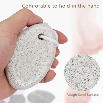 AM7631 Natural Oval Pumice Stone Exfoliator for Foot Care and Dead Skin Callus Removal