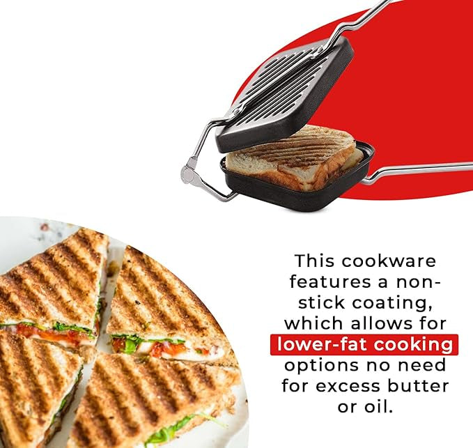 AM3583 Toster Black Grill Wire Handle Sandwich Maker
