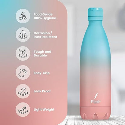 AM2542 Flair Pop SS 304 Vacuum Insulated Bottles 1000ml And 750ml 24 Hours Hot & Cold