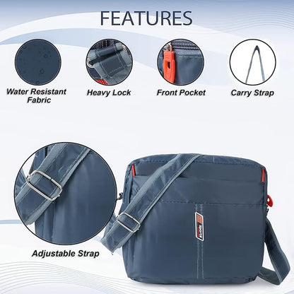 3965 Men's and Women's Polyester Sling Crossbody Bag 8X3X7Inches