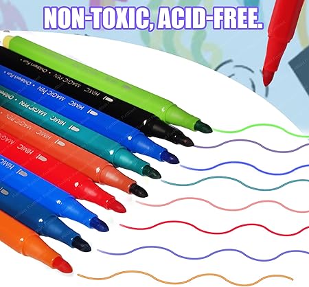TM0272 Magic Colors Pen Changing Sketch Pens  Colouring Kit Art Markers HMC-9109 12Pcs Multicolour