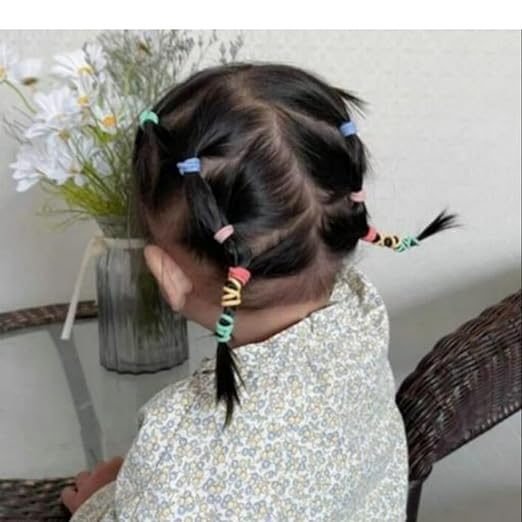 AM1003 1 Box, Cute Colorful Hair Tie Hair Accessories for Baby Girls & Little Girls