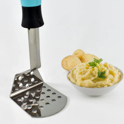 11707 Apex L-Handle Stainless Steel Potato Masher Ergonomic Grip (1 Pc)