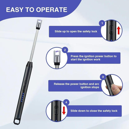 AM7156 Electric Arc Gas Lighter Rechargeable For Kitchen