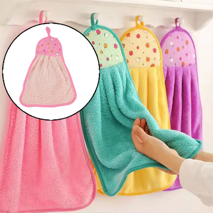 5040 Microfiber Wash Basin Hanging Hand Kitchen Towel Napkin with Loop