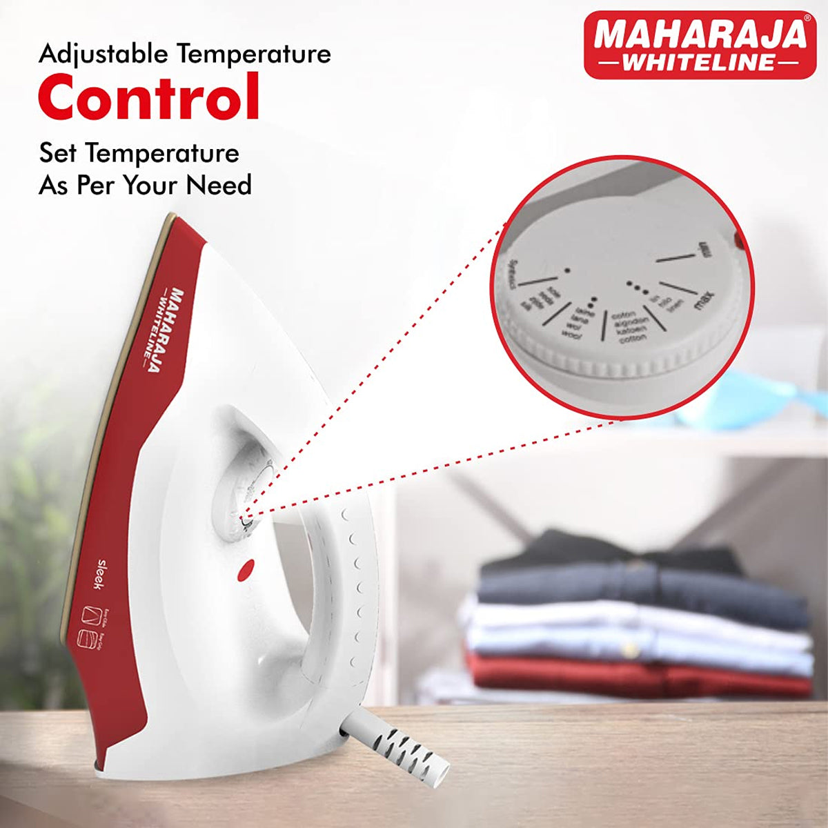 AM5809 Maharaja Sleek 1000-Watt Dry Iron