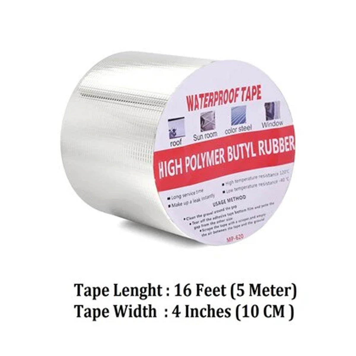 AM5582 Aluminium Self Adhesive Foil Tape (4 Inch X 5 MTR) 5 m Butyl Tape
