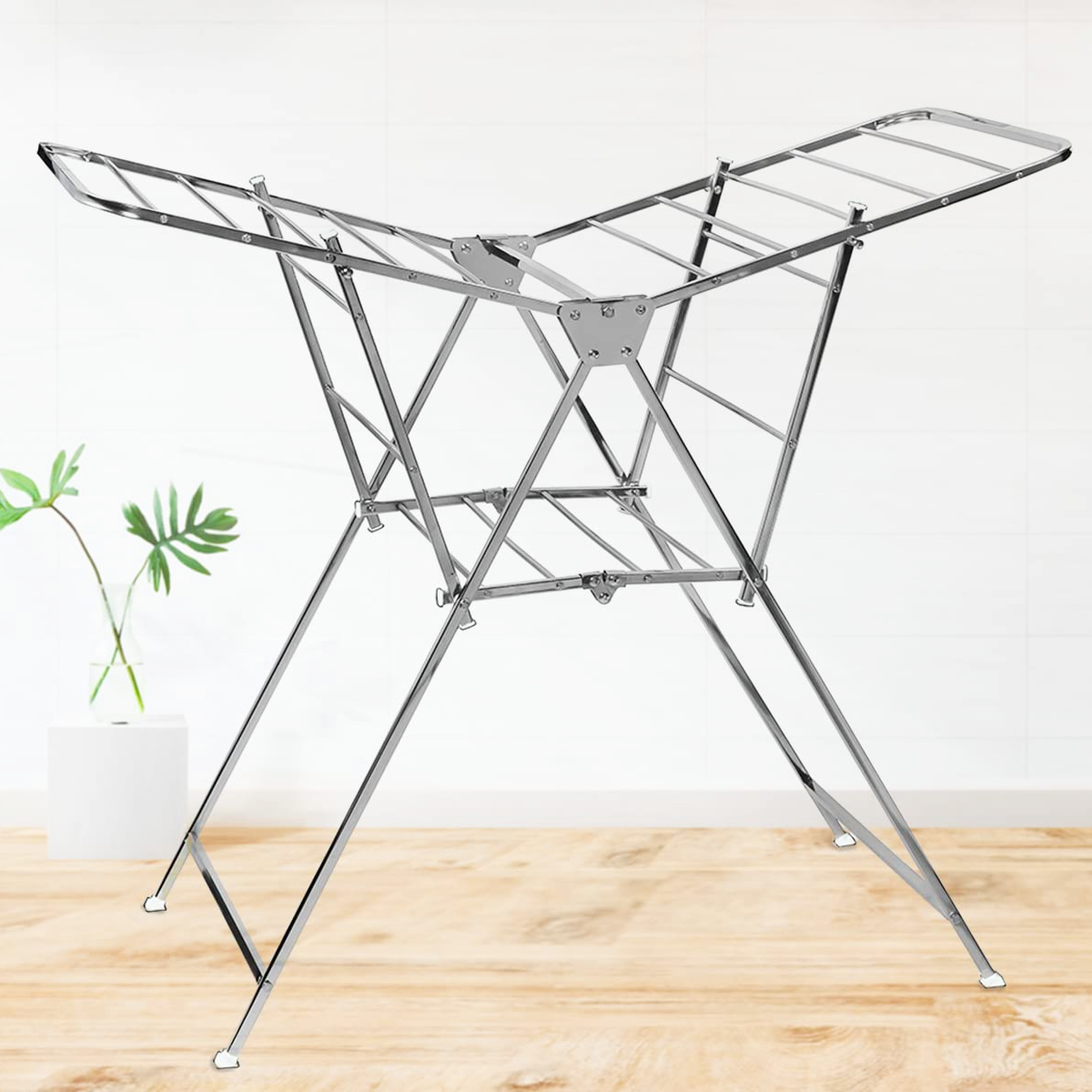 AM5612 NFDP Butterfly Single Stainless Steel Foldable Wing Style Cloth Dryer/Clothes Drying Stand