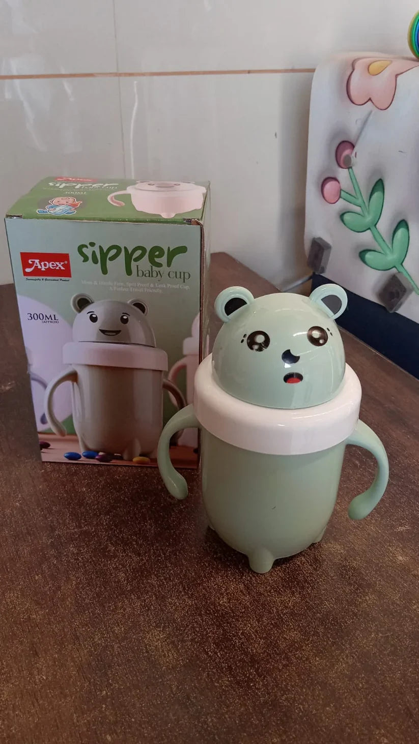 11520 Apex Sipper Baby Cup Training Cup with Handles – Spill Proof & Leak Proof (300 ML Approx)