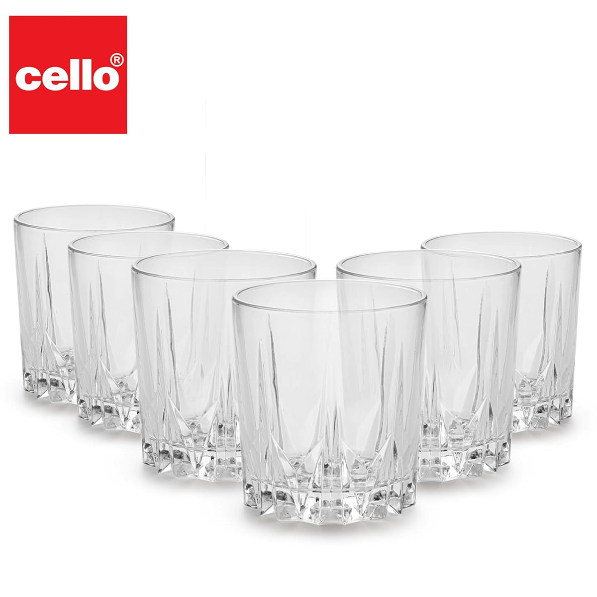 AM5690	Cello Estonia Glass Tumbler - 360ml - 6 pcs set