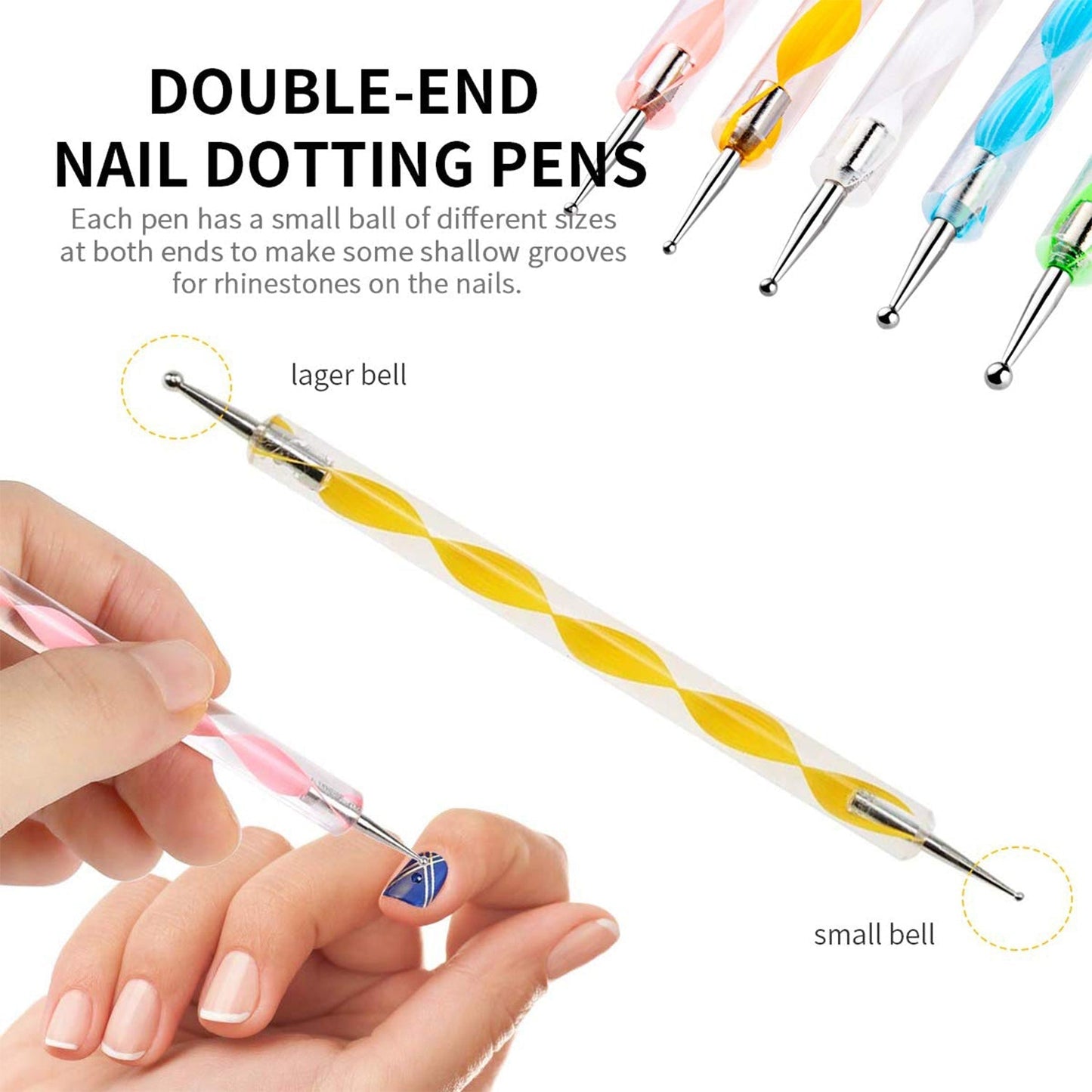 6020 Nail Art Point Pen and Set Used by Womens and Ladies for Their Fashion Purposes. DeoDap
