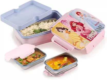 AM3647 Rishabh Milano Steel Lunch Box With Spoon 2 containers