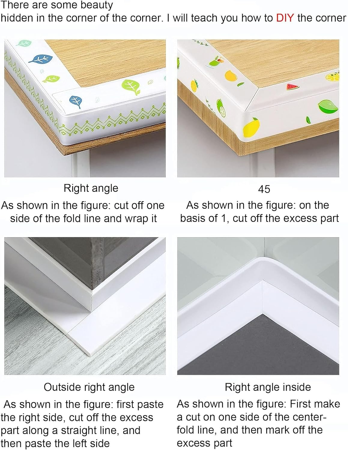 3137 Kitchen Sink Platform Sticker Bathroom Corner Tape (3Meter Size)