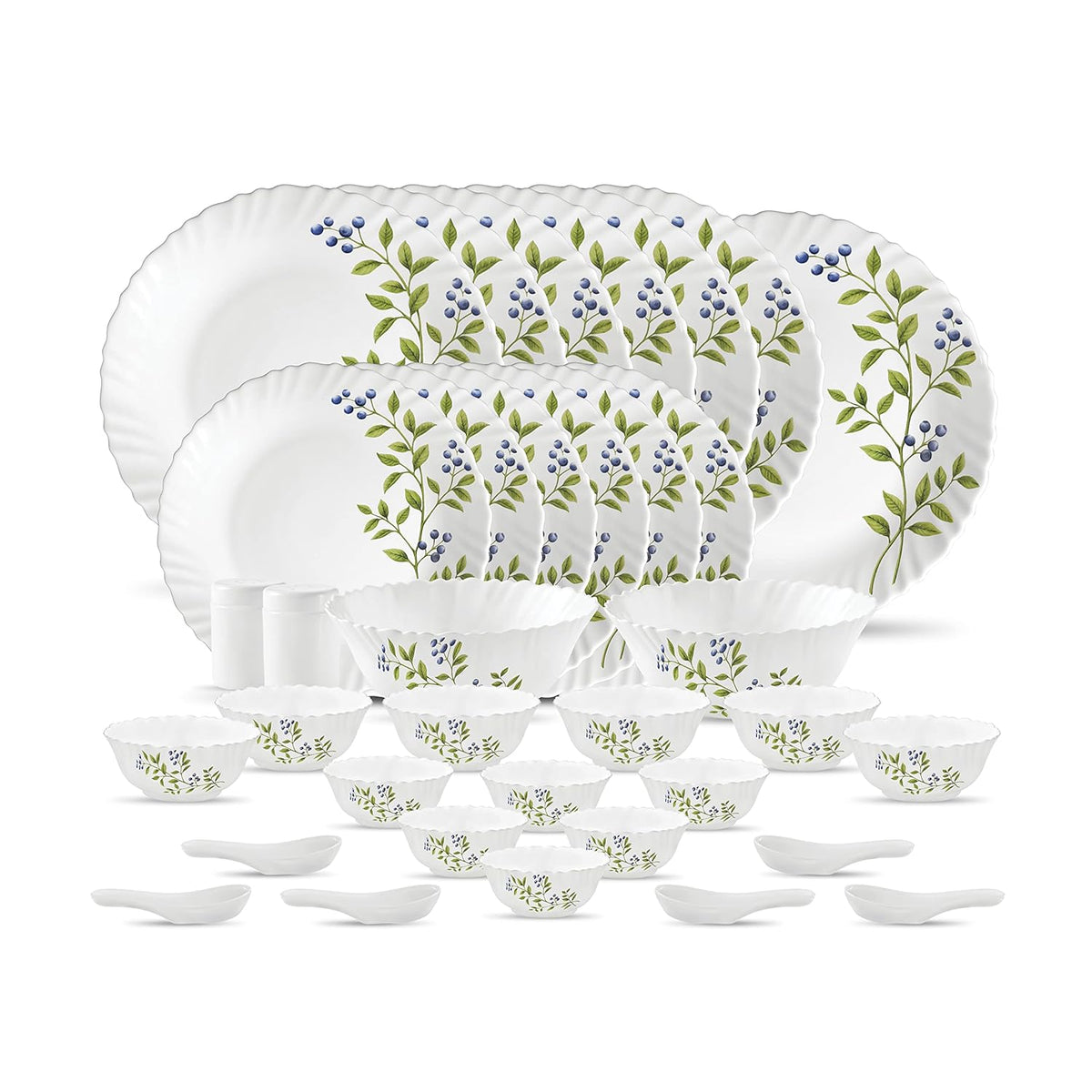 AM3964 La Opala, Novo Collection, Opal Glass Dinner Set 35 pcs