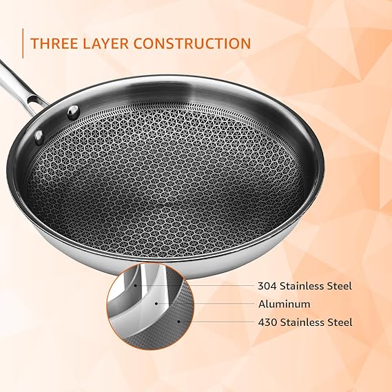 AM3916 PNB Kitchenmate Triply Curve Frypan 24Cm
