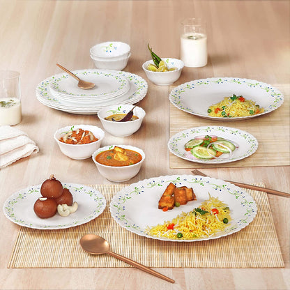 AM0637 Cello Opalware Imperial Opalware Dinner Set, 33 Units, White