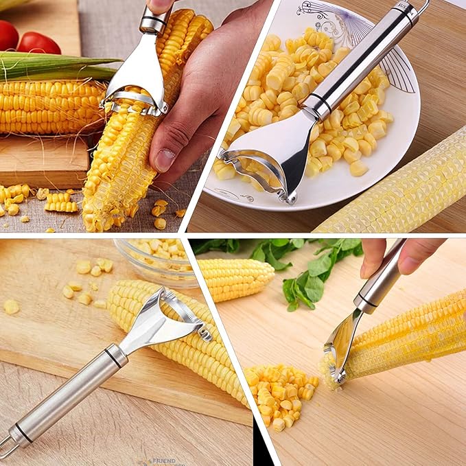 3134 Premium Corn Peeler, Stainless Steel Corn Cob Peeler