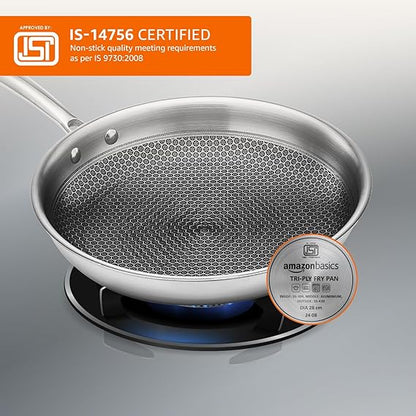 AM3936 PNB TRIPLY WOK WITH GLASS LID 24CM