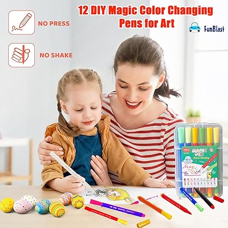 TM0272 Magic Colors Pen Changing Sketch Pens  Colouring Kit Art Markers HMC-9109 12Pcs Multicolour