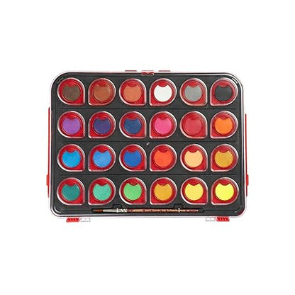 AM3386 Camel ColorPad Watercolor Cake with Paint Brush 24 Shade
