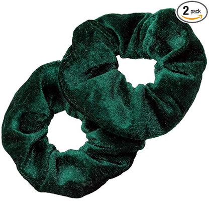 AM6466 Scrunchies for Hair - Green Velvet Hair Ties