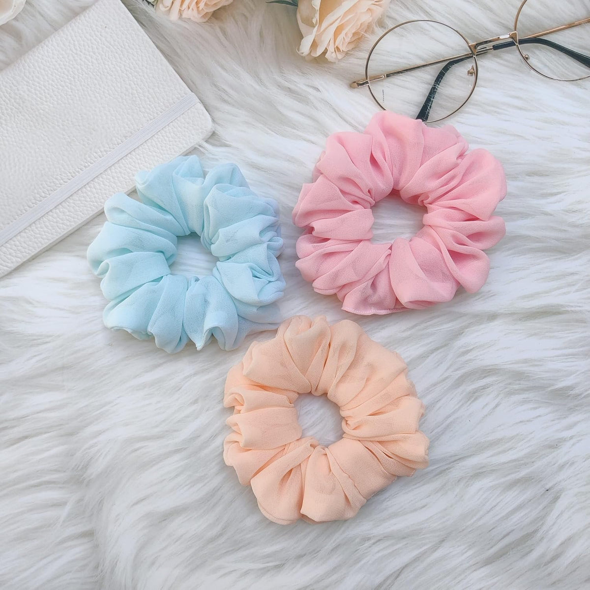 AM1283 Fabric Hair band Elastic Rubber Multicolor Color Hair Rope For Women and Girls 1pc