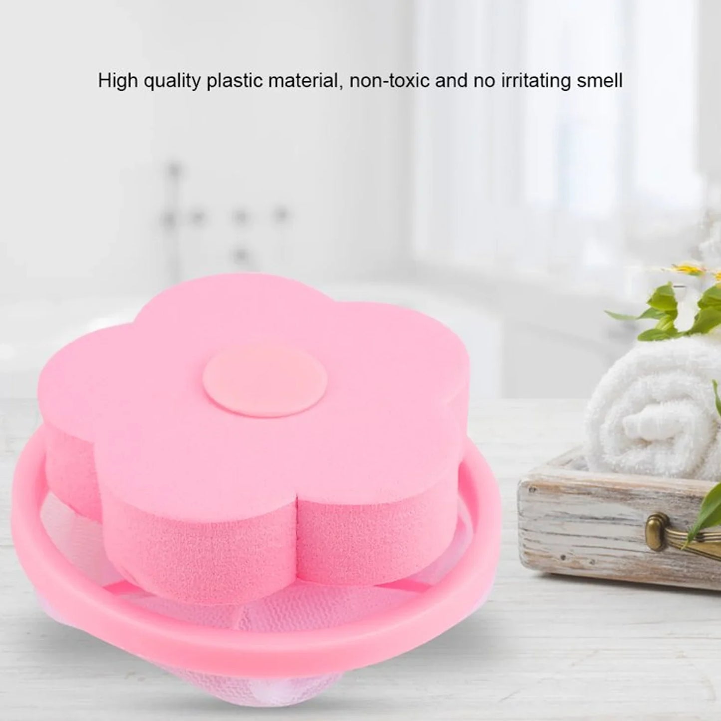 12604 Flower Shape Reusable Laundry Lint Remover - 1 Pc