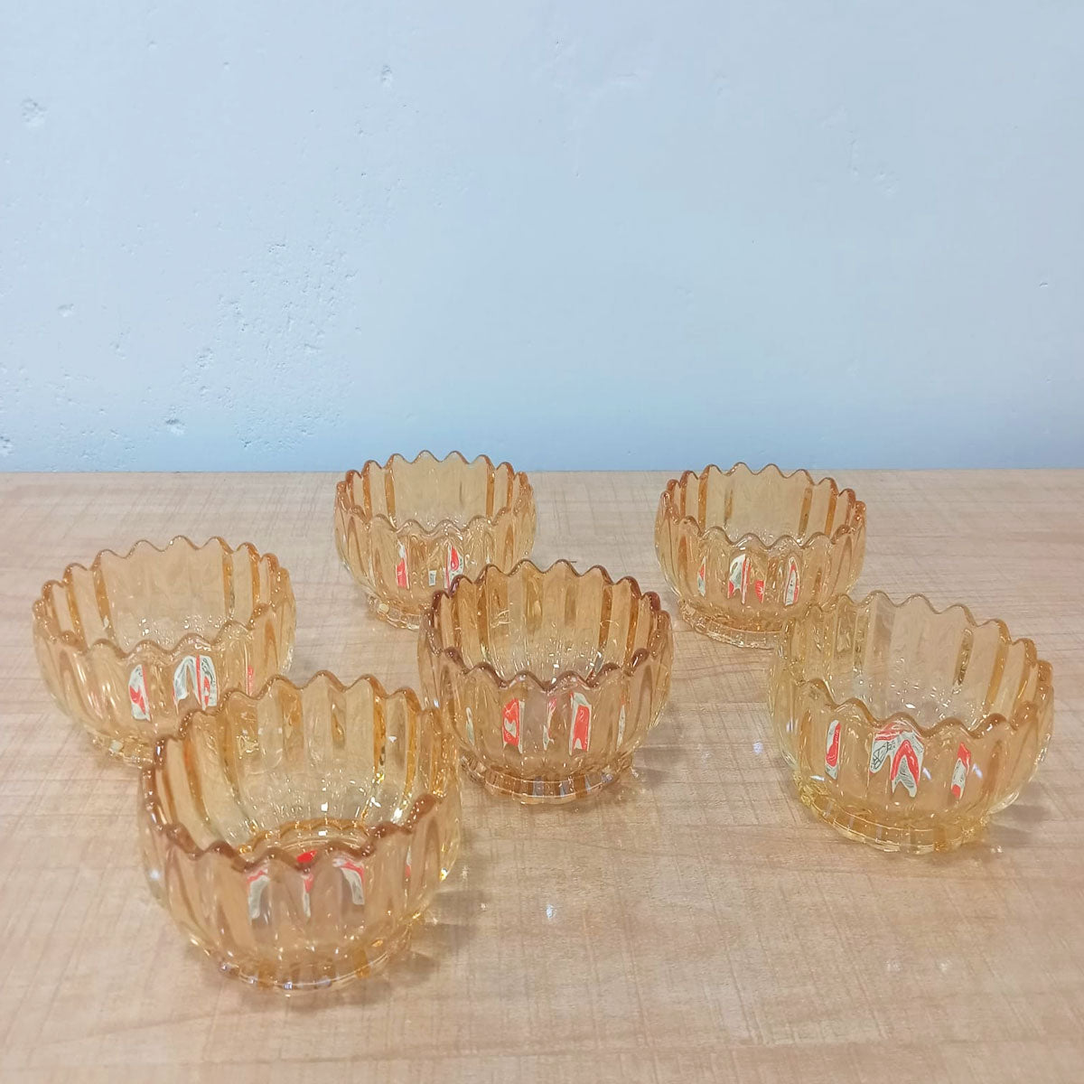 AM5966 Crystal Glass Ice Cream and Dessert Bowl -  Set of 6 Pcs (150 ml)