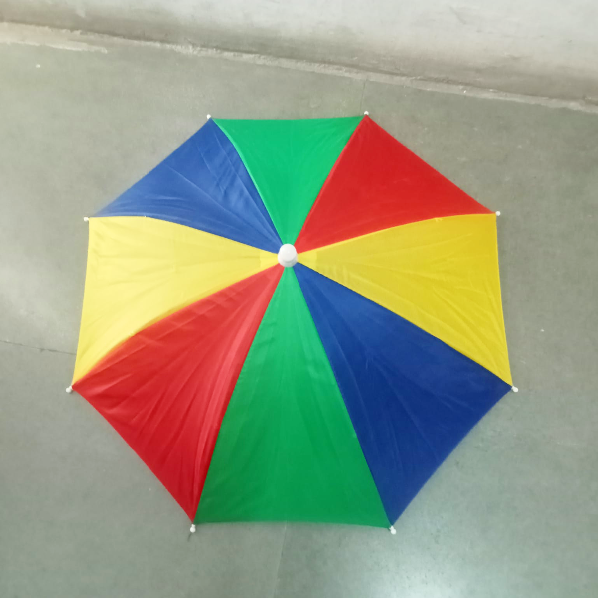 AM5607 Rainbow Umbrella Hat, Hand Free Umbrella for Adults and Kids - Waterproof and Lightweight Cap Umbrella