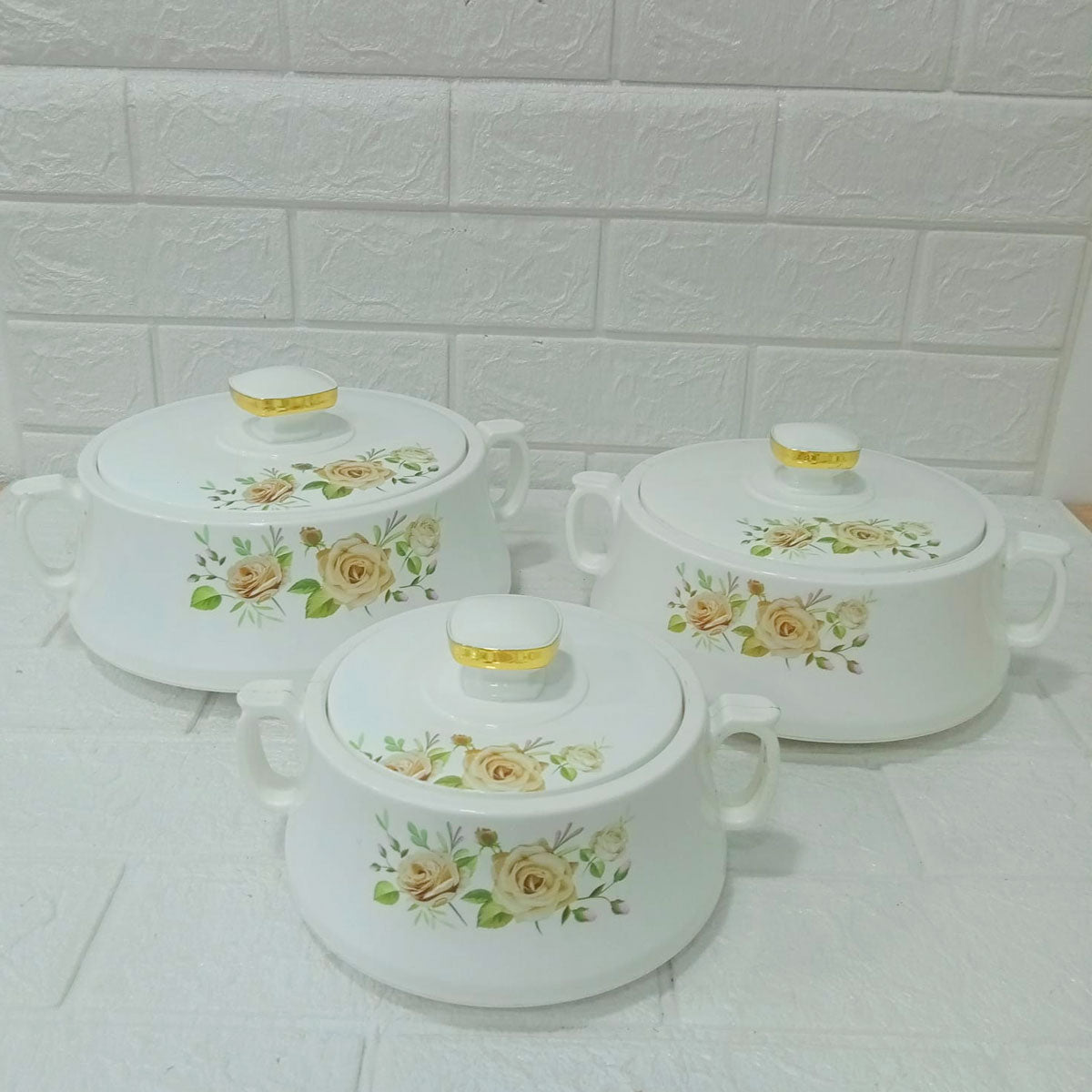 Di0288 Rishabh Stallion 3-Piece Insulated Hot Pot Casserole Set