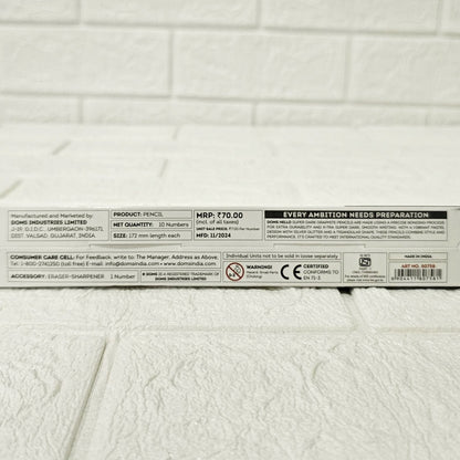AM6066 Doms Hello X-Tra Dark Pencil (pastel Shades) with Free Erasner (Erase + Sharp)