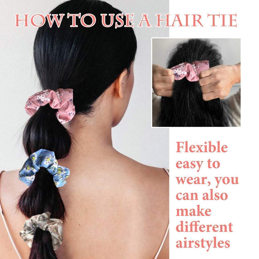 AM1027 Luxury Satin Scrunchies for Women & Girls