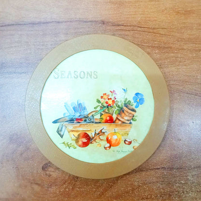 AM5727 Multi-Design Wooden Heat Insulation Place Mat Non-Slip Anti-Scalding Table Pad - (Pack of 1pc)