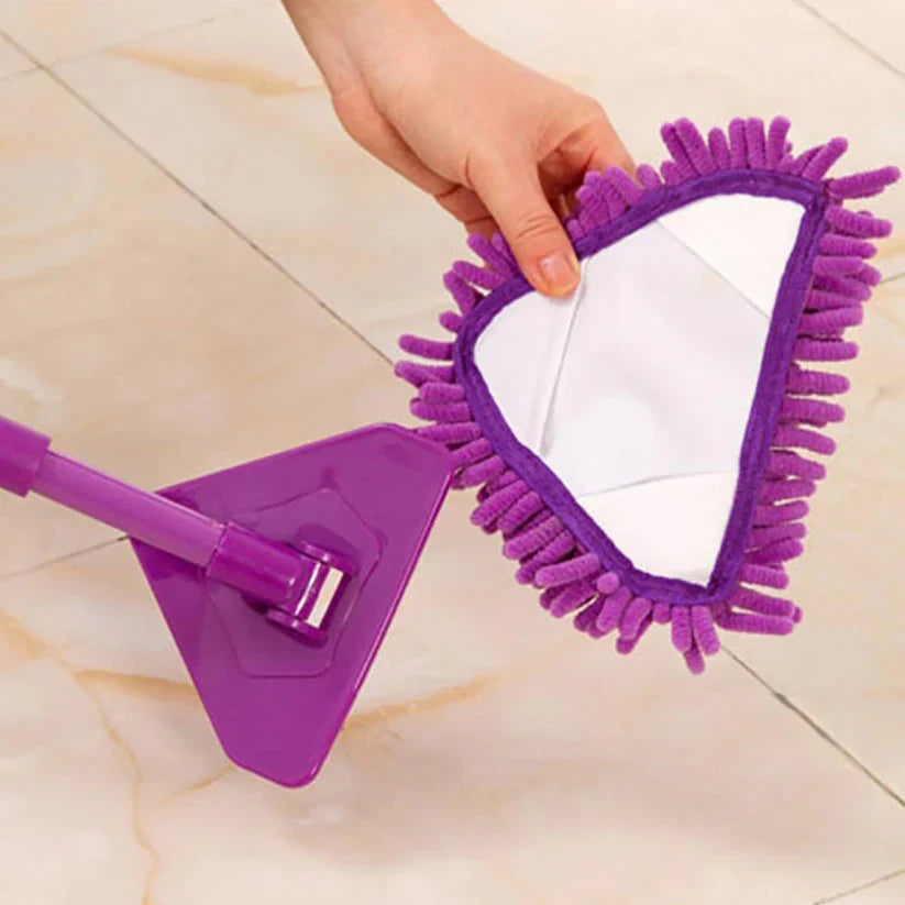 6001 Stainless Steel Road Adjustable Triangle Mop Used for Cleaning Dusty and Wet Floor Surfaces and Tiles