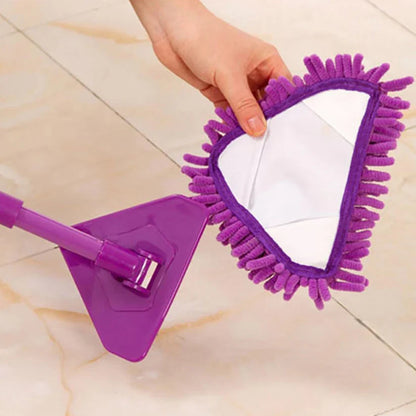6001 Stainless Steel Road Adjustable Triangle Mop Used for Cleaning Dusty and Wet Floor Surfaces and Tiles