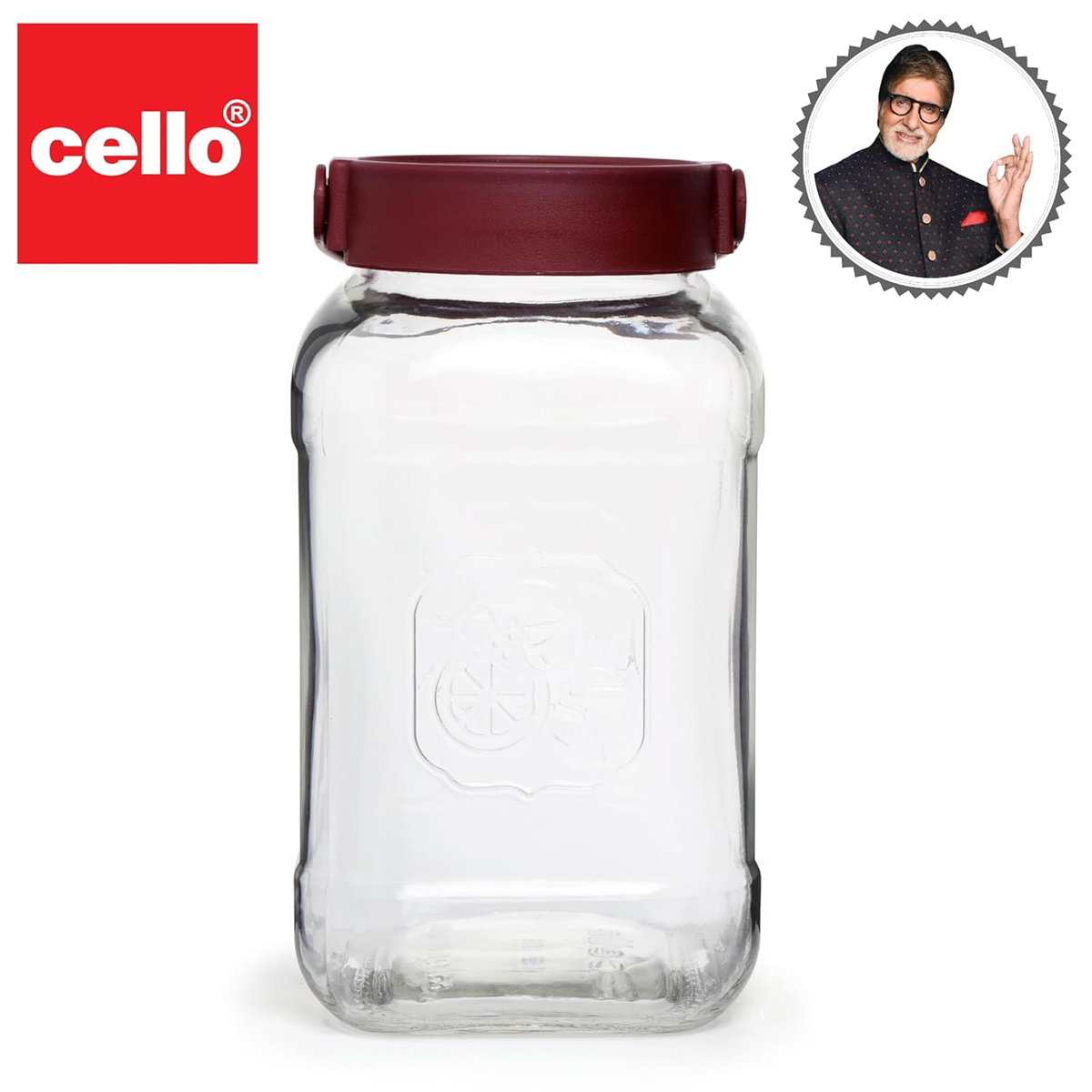 AM5646 Cello Classic Canister Glass Jar - 3600 ml