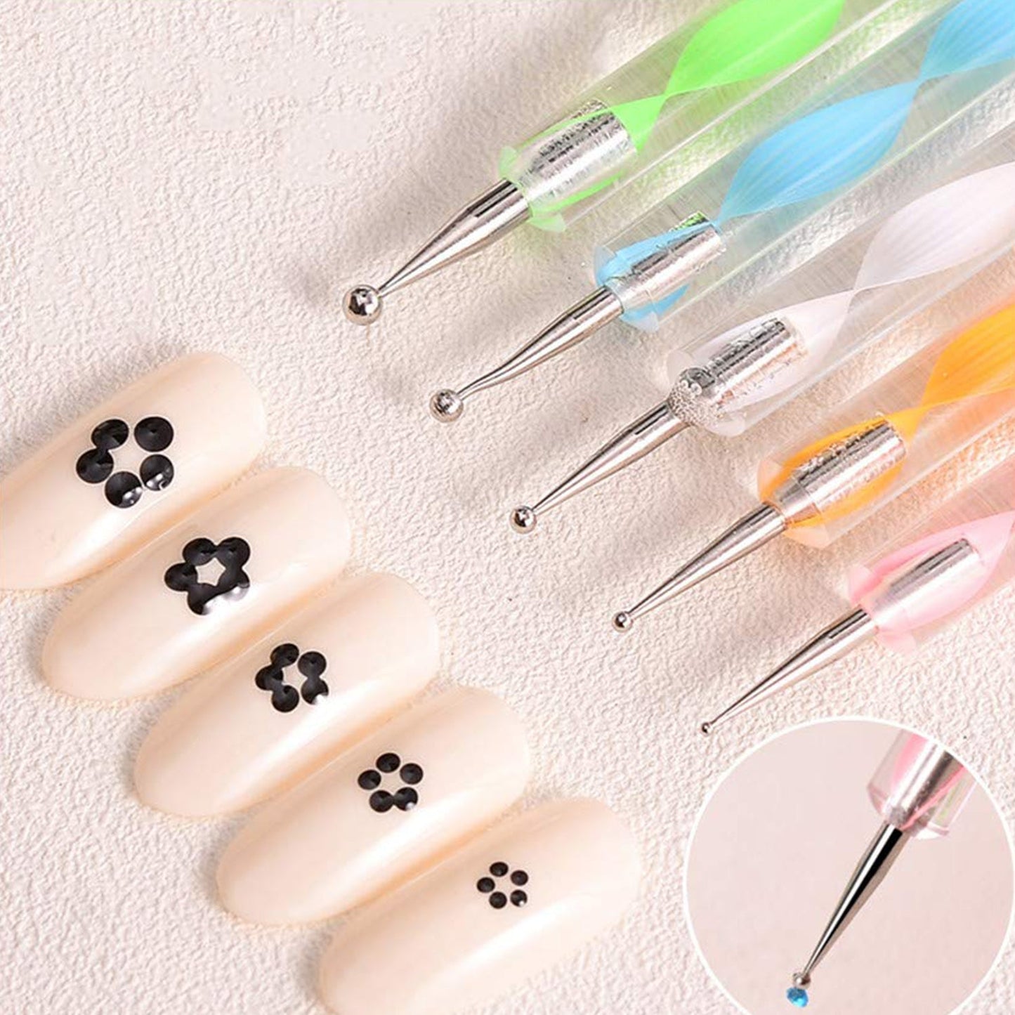 6020 Nail Art Point Pen and Set Used by Womens and Ladies for Their Fashion Purposes. DeoDap